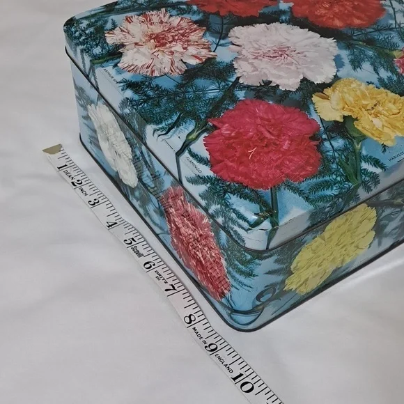 RARE Carr’s of England Floral Tin 💐 | Vintage Cookie Box | Hood-Cottagecore - Picture 3 of 12